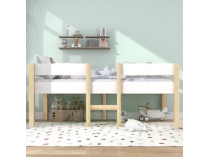 Lit avec rangement 90x200 cm <strong></strong>  <strong></strong> coloris blanc