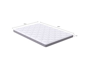 Matelas 140x200 cm <strong></strong>  <strong></strong> Ressorts + mémoire de forme soutien Ferme épaisseur 10 cm