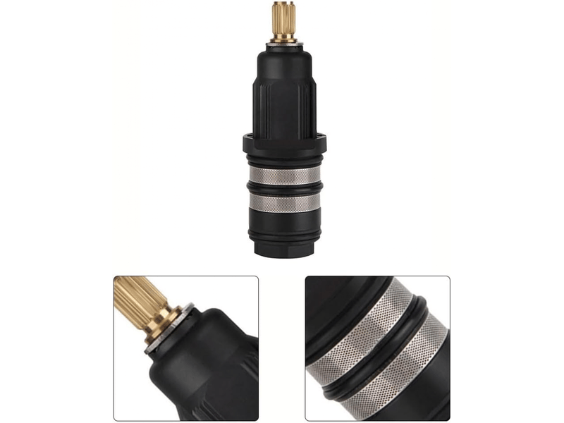  Thermostat à serpentin en laiton, thermostat à noyau de soupape remplaçable, noyau de soupape pour eau chaude et froide  - Conforama C