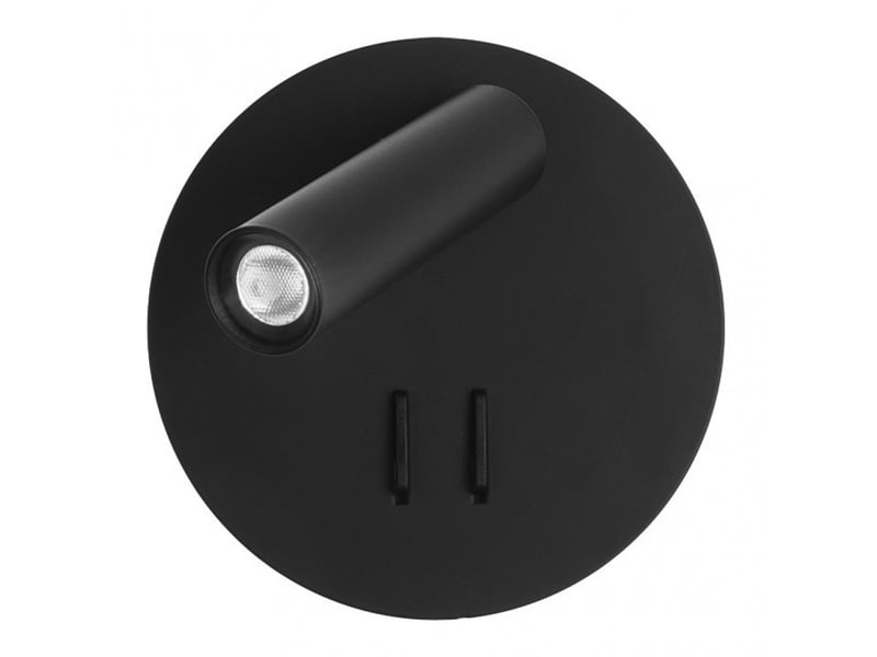  Applique murale led fabrilamp manet 2 w 4000 k noir 14 x 14 x 12 cm 171462R09 - Conforama A