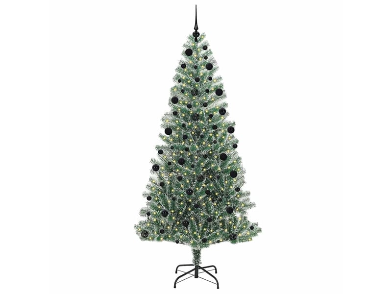  Sapin de noël, arbre de noël artificiel floconné de neige avec lumière led cf61601  - Conforama C
