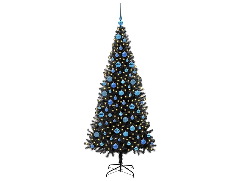  Sapin de noël - arbre de noël noir 180 cm pvc  - Conforama C