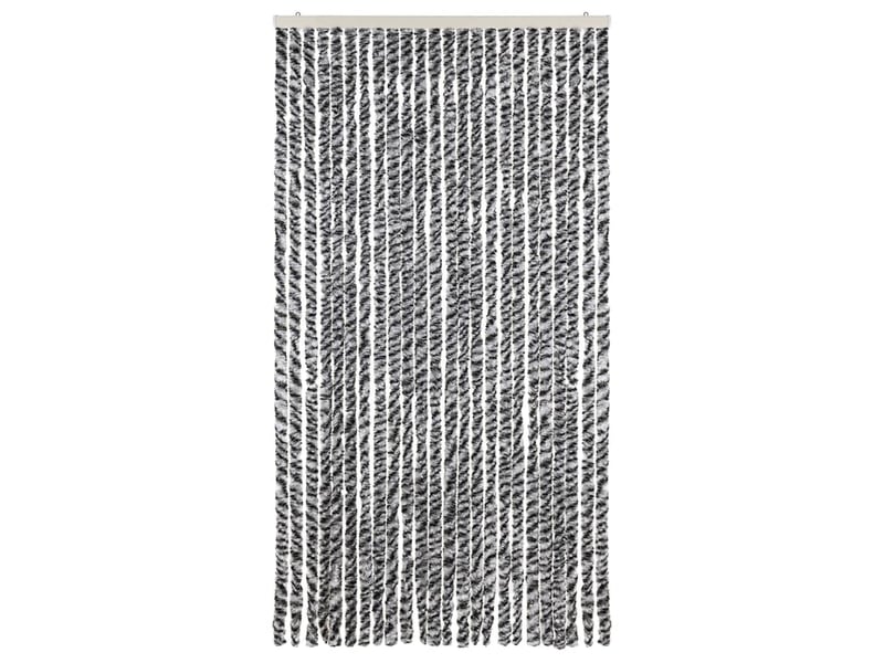  Rideau anti-mouches, moustiquaire gris et noir et blanc 100x230 cm chenille cf43554  - Conforama C