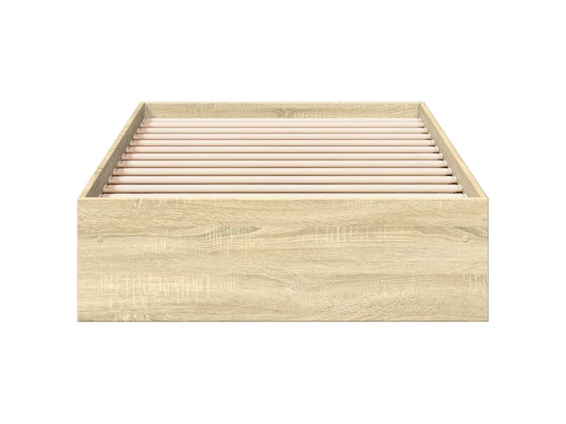  Lit simple- lit adulte -  cadre de lit avec tiroirs sans matelas chêne sonoma 90x190 cm  - Conforama C