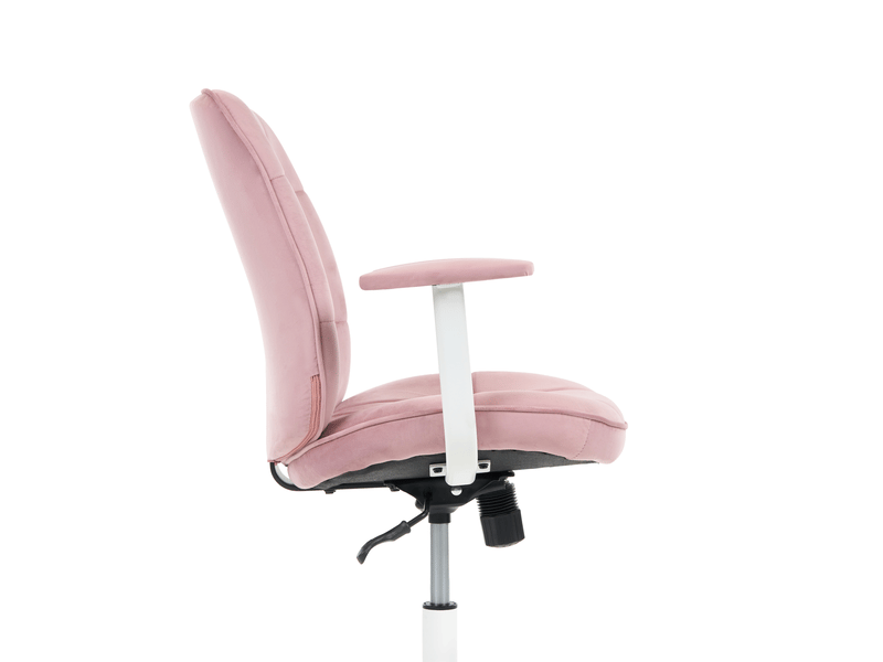  Chaise de bureau carlton velours rose  - Conforama E