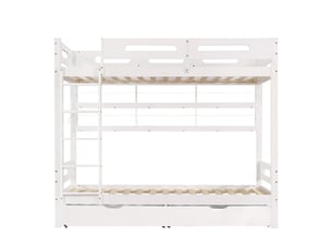 Lit superposé 90x200 cm <strong>RAUMIO</strong>  <strong></strong> coloris blanc