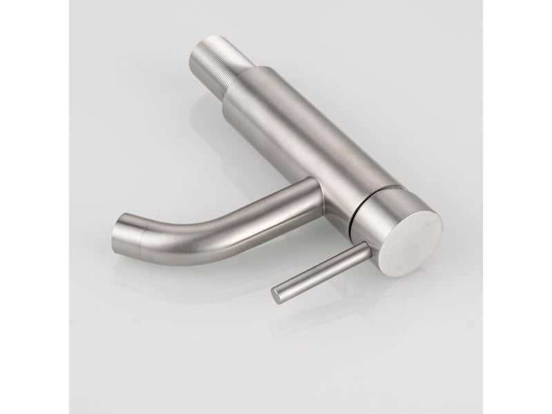  Mitigeur de lavabo - robinet de salle de bains monocommande, robinets de lavabo à tiroir en céramique à faible bruit, corps en acier ioxydable  - Conforama D
