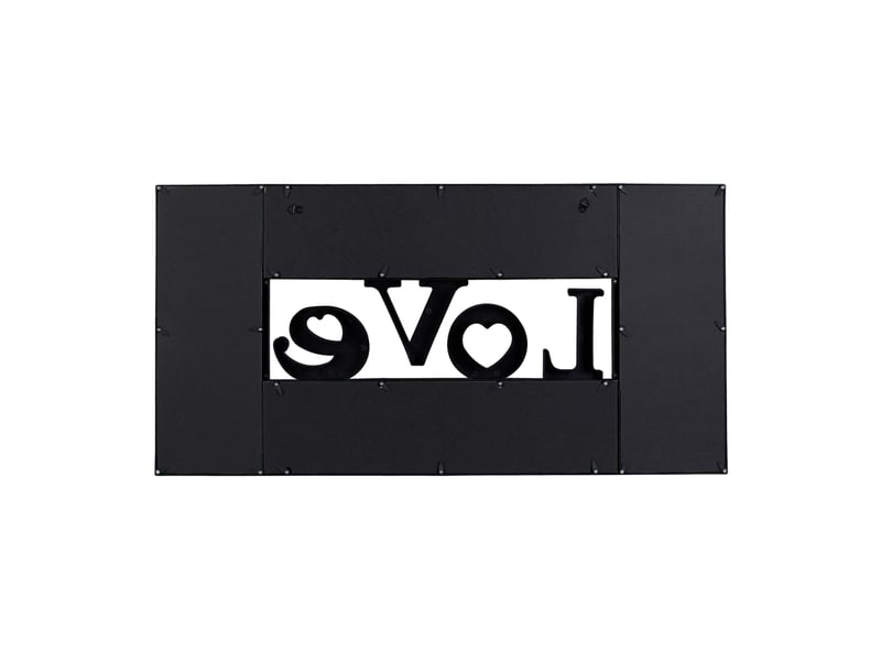  Cadre photos mural décoratif pour 10 photos 36,5 x 72 x 2 cm en plastique noir 13_0008606  - Conforama C