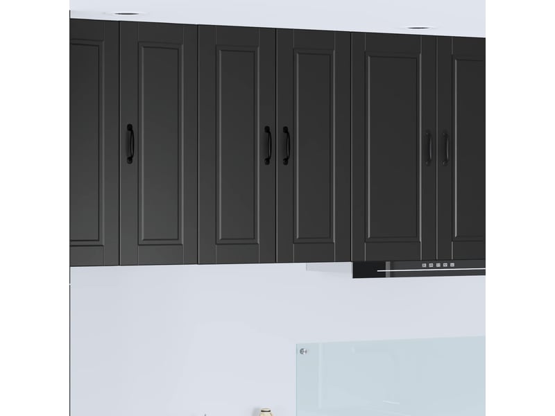  Meuble mural de cuisine, armoire de cuisine noir 60x31x80cm bois d'ingénierie  - Conforama B