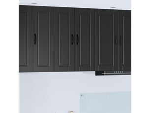 Meuble mural de cuisine, armoire de cuisine noir 60x31x80cm bois d'ingénierie