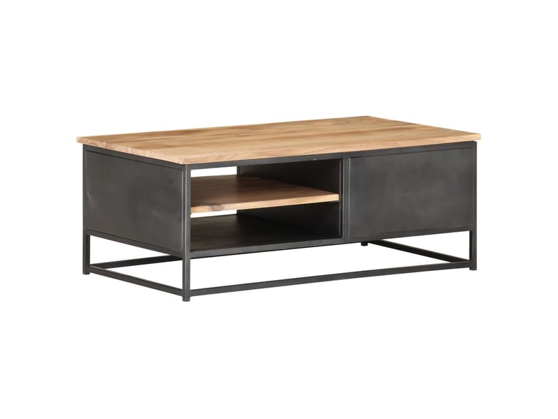  Table basse | table d'appoint salon 90x50x35 cm bois d'acacia massif  - Conforama D