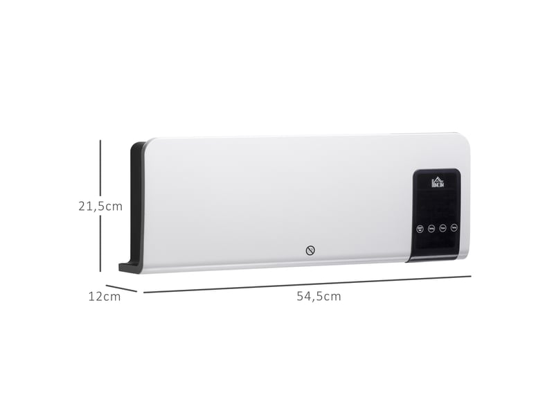  Radiateur soufflant mural en céramique ptc - 1000 w 2000 w, oscillation, avec télécommande blanche  - Conforama C