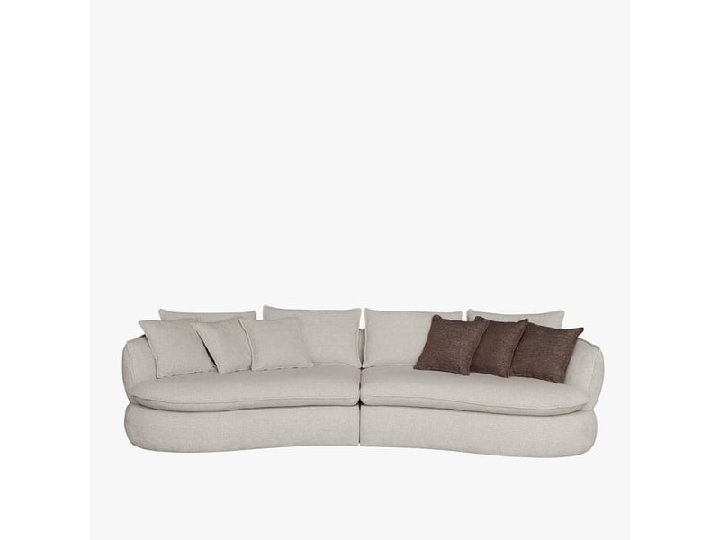  Canapé 3 places en tissu beige  - Conforama A