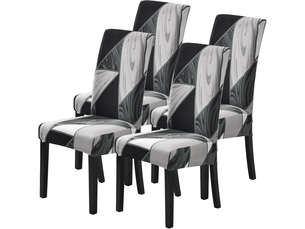 Housse de chaise universelle élastique avec motif antidérapant imprimé, idéale pour la décoration de la maison, des hôtels et des restaurants. Motif, multicolore