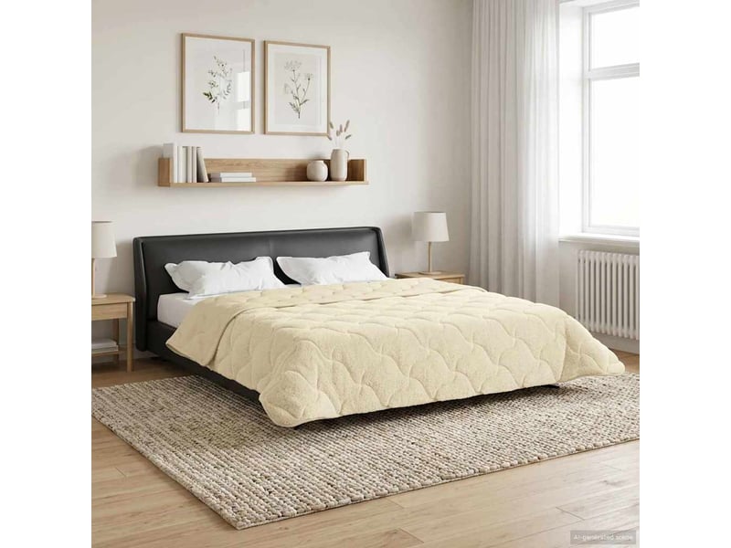  Duvet d'hiver - couette 200 x 240 cm hiver - couette crème respirant  - Conforama D