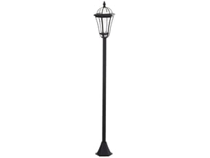 Lot de 2 lanternes solaires d'extérieur 18,5x129 cm led ip44 noir