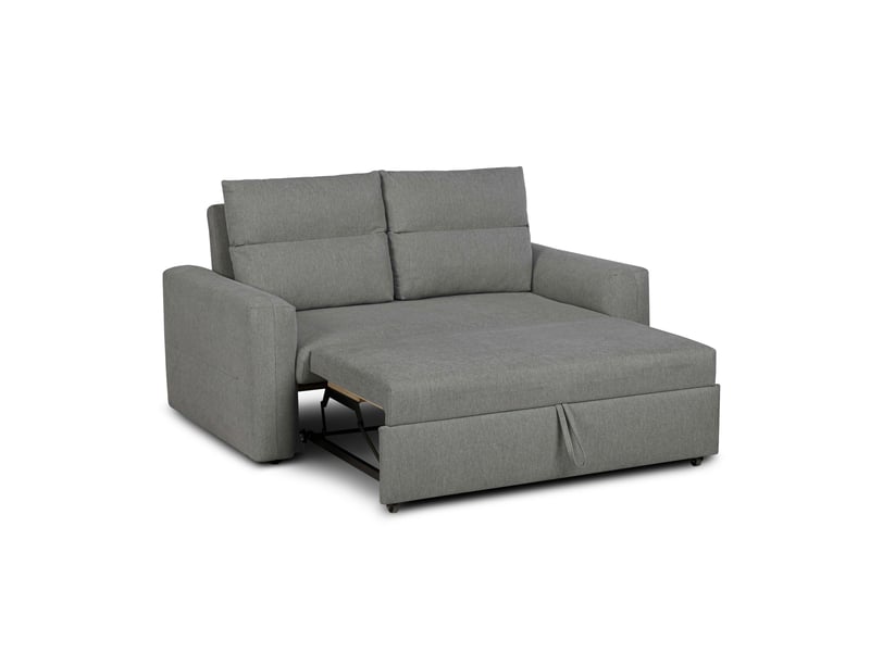  Canape droit convertible gris 2 places  - Conforama L