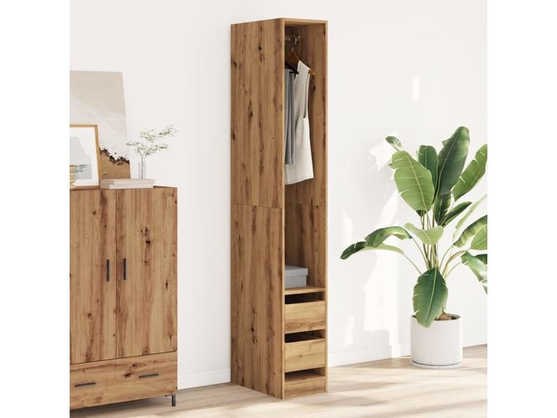  Garde-robe, armoire de rangement chêne artisanal 30x50x200 cm bois d'ingénierie shl48980  - Conforama C
