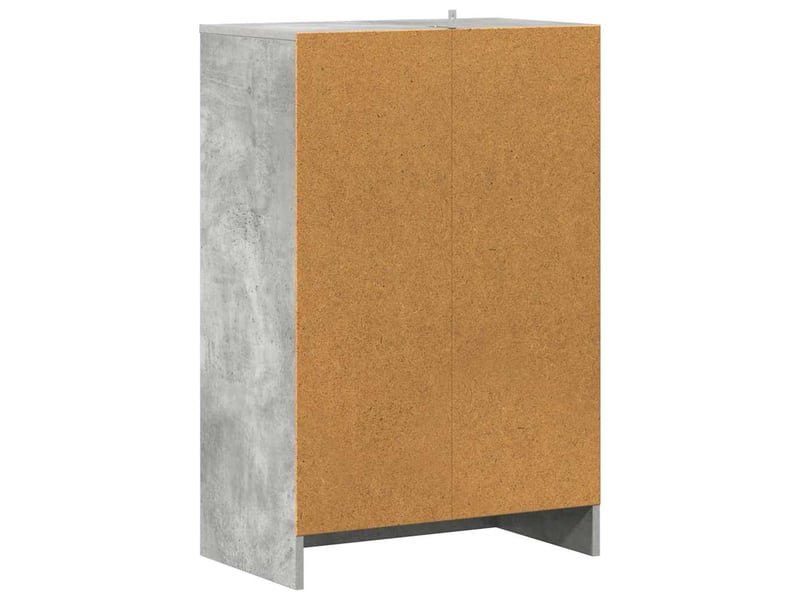  Meuble à chaussures, armoire à chaussures 60x35x92 cm gris béton  - Conforama E