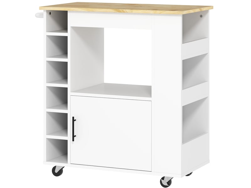  Chariot de cuisine 83x40x83 cm avec roulettes et poignée, —, chêne  - Conforama A