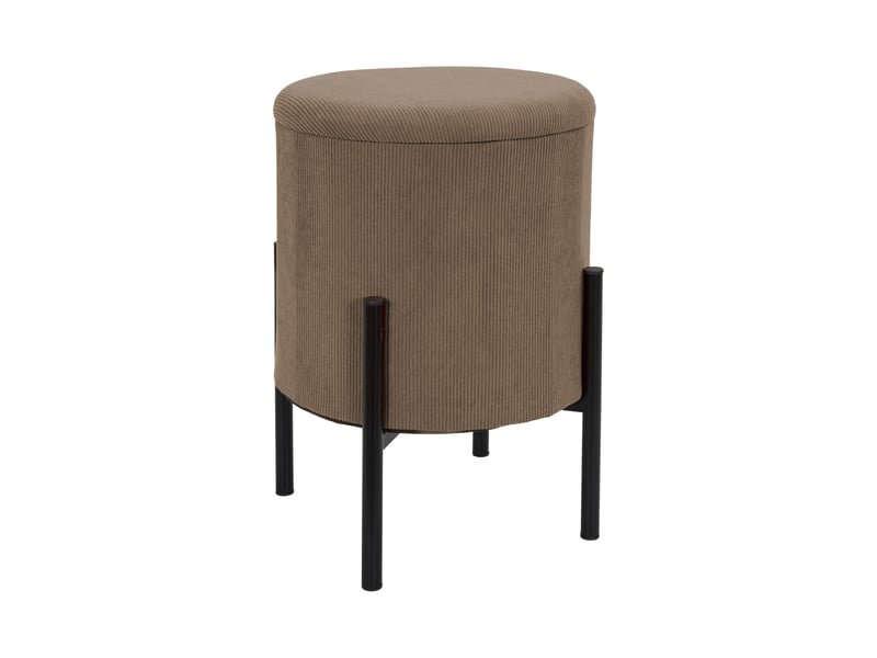 Lot de 4 poufs - home deco factory - cotele jules - rangement - marron  - Conforama A