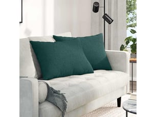 Lot de 2 coussins de canapé, coussins décoratifs tissu vert foncé 70 x 50 cm cf58990