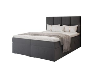 Lit coffre 180x200 cm IDOHOME MAGNUS coloris gris