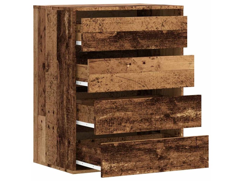  Commode chambre adulte, commode d'angle vieux bois 60x41x76 cm bois d'ingénierie  - Conforama E