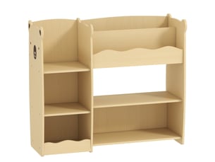 Meuble rangement enfant 3 niveaux, étagère de rangement pour jouets enfants avec étagères ouvertes, naturel, 92x29x79cm