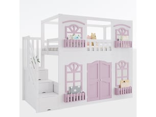 Lit mezzanine 90x200 cm OKWISH   coloris bicolore