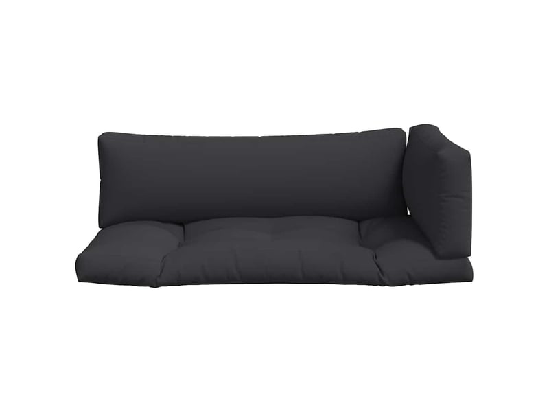  Lot de 3 coussins de palette, coussins de canapé noir tissu cf59693  - Conforama D