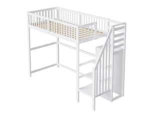 Lit mezzanine 90x200 cm coloris blanc