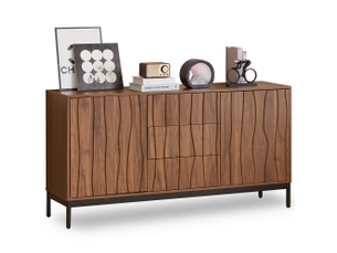 Buffet 2 porte(s)  3 tiroir(s) ULQENI  - 150 cm coloris bois foncé 