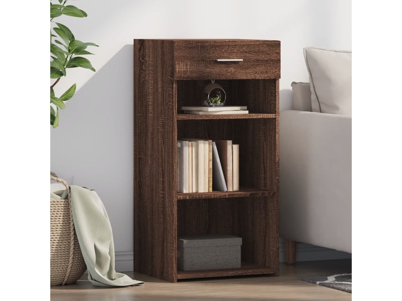 Buffet - bahut - meuble de rangement chêne marron 45x42,5x93 cm bois d'ingénierie  - Conforama B