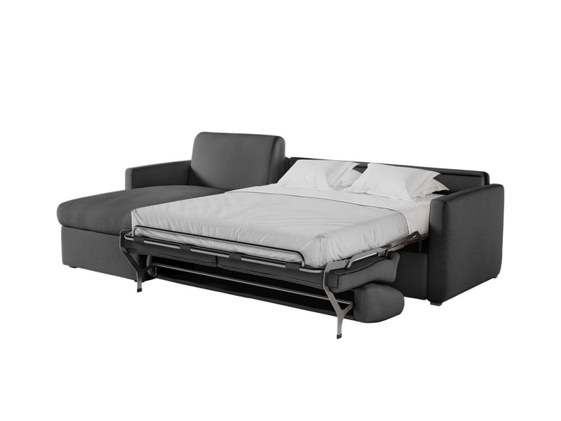 Alice - canapé d'angle réversible convertible système couchage express 4 places en tissu - Conforama B