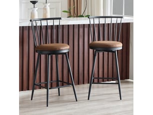 tabouret de bar <strong>HAUSS SPOLE</strong> - marron hauteur d'assise 59 cm vendu Par paire