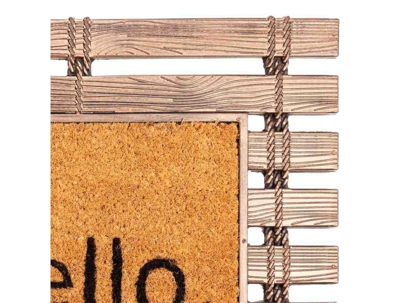  Paillasson en caoutchouc et fibre naturelle 45x75h  - Conforama B