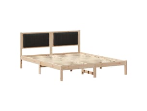 Lit 2 places 150x200 cm    coloris marron