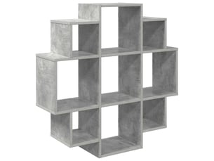 Étagère flottante, étagère murale gris béton 90 x 25 x 90 cm bois d'ingénierie cf42359