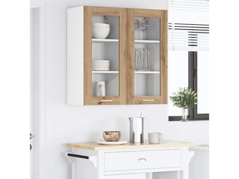  Meuble de rangement cuisine, armoire suspendue chêne artisanal 40x31x80cm  - Conforama D