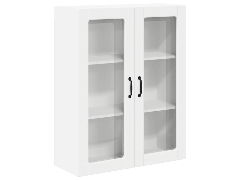  Meuble mural de cuisine, cabinet en verre mural blanc 80x31x100cm shl3191  - Conforama A
