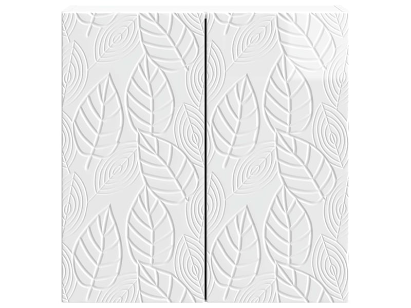  Armoire murale salon 59x31x60cm bois d'ingénierie blanc brillant shl9187  - Conforama D