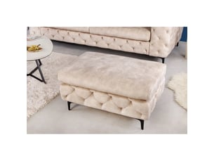 Pouf / repose pied PRICE FACTORY blanc