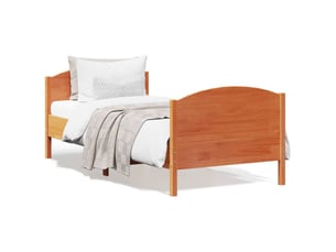 Lit simple 90x200 cm    coloris marron