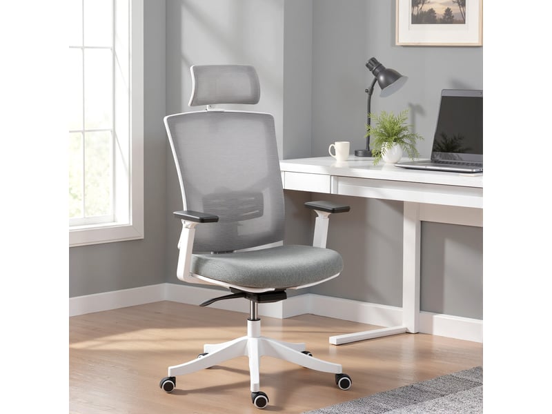  Chaise de bureau ergonomique et respirante avec soutien lombaire dynamique 4d, 64,5 x 62,5 x 112-122 cm, multicolore  - Conforama C