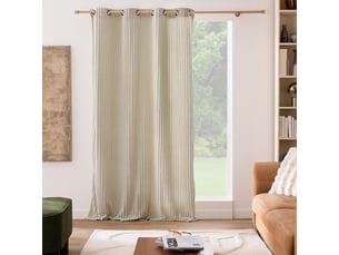 Rideau à œillets 135 x 240 cm – flanelle relief mini boudoir lin - 135x240cm - lin