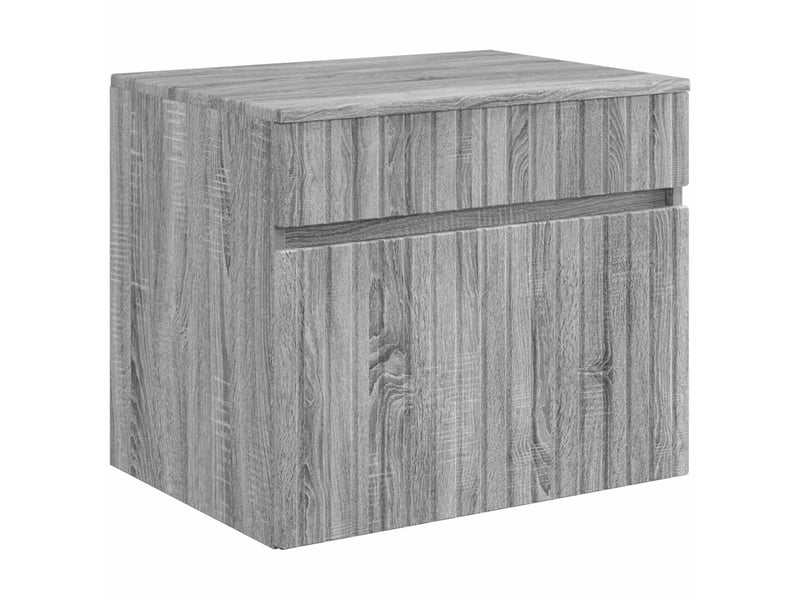  Ensemble de mobilier de salle de bain sonoma gris cf64704  - Conforama D