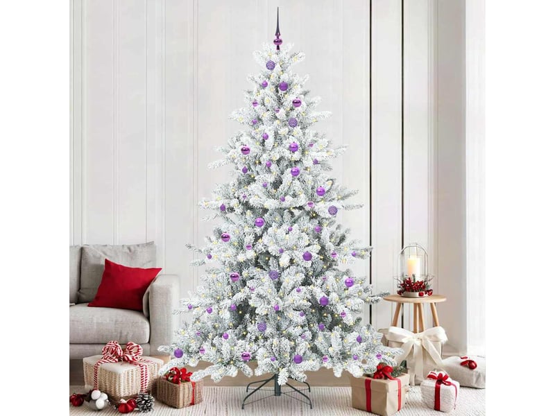 Sapin de noël, arbre de noël artificiel à branches articulées blanc 240 cm cf61070 - Conforama B