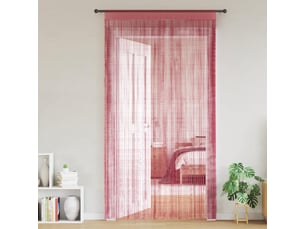Lot de 2 rideaux en fils, rideau de porte 140 x 250 cm rose cf43850