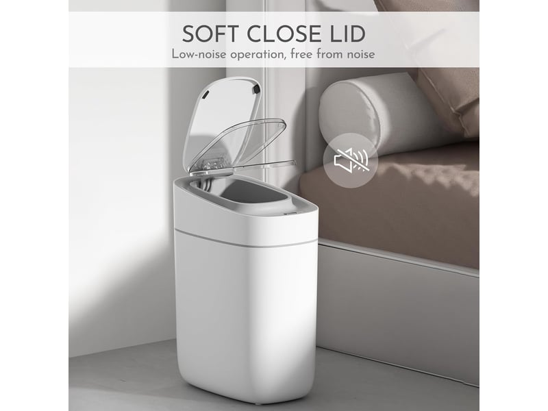  Poubelle automatique de salle de bain avec couvercle - 9 l avec détecteur de mouvement  - Conforama E